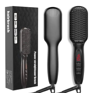 Ceramic Ionic Hair & Beard Straightener Brush