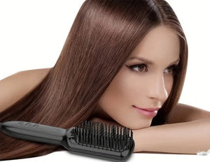 Ceramic Ionic Hair & Beard Straightener Brush